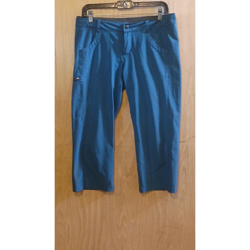 Patagonia Happy Hike Capris Blue Green Hiking Pants Womens 6 STY21235 SP15